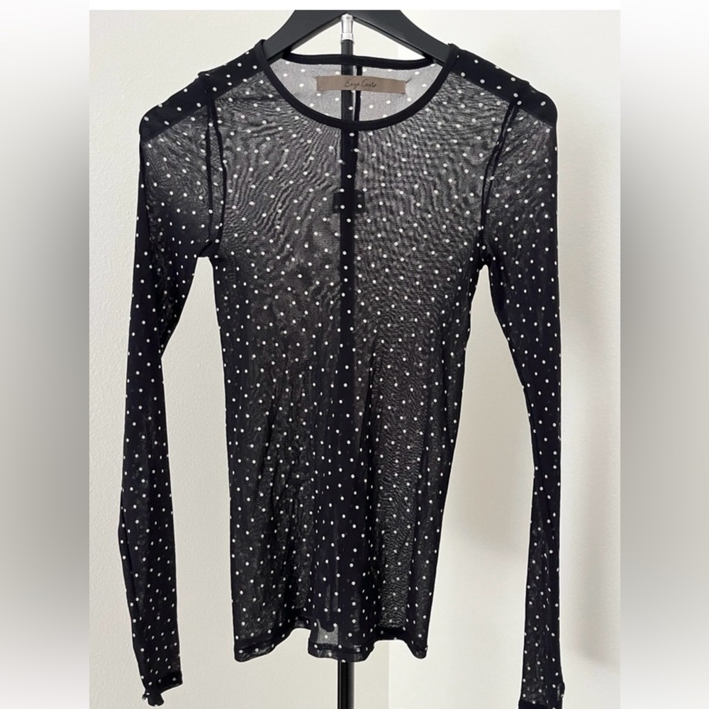 Enza Costa Sheer Mesh Top.